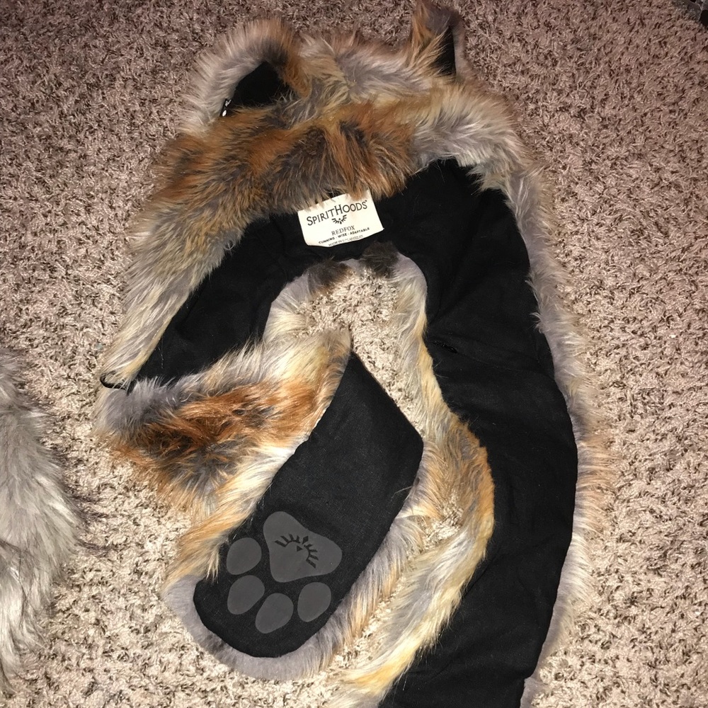 Red fox spirit hood
